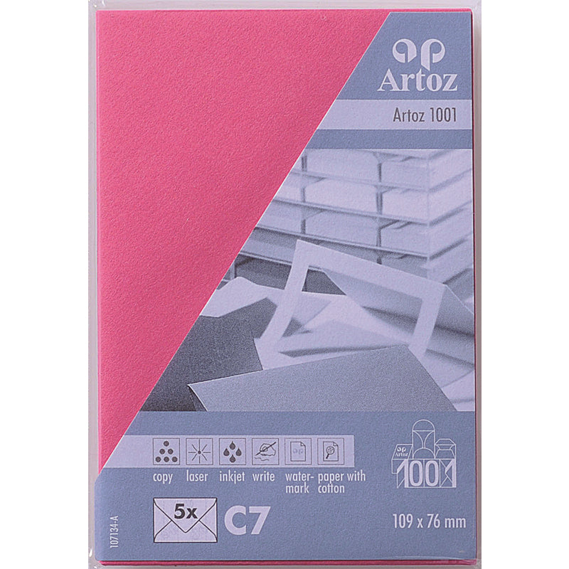 Artoz Couvert C7, ohne Fenster, selbstklebend, fuchsia, 100 g/m² – 5 Stk.