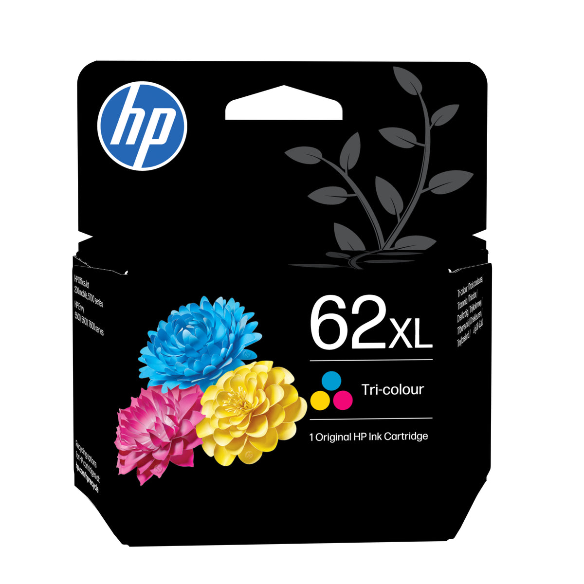 HP 62 Dreifarbig Tintenpatrone (Original) – 165 Seiten – für Envy 5540/5542/5543, OfficeJet 200/250…
