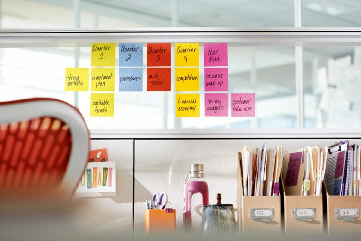 Post-it Super Sticky Haftnotizen – 76×76 mm – sortiert, 16×90 Blätter