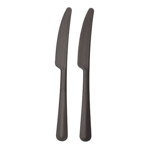 Papstar CIRCULWARE Mehrwegmesser – 19 cm, Polypropylen, Schwarz, recyclebar, spülmaschinengeeignet