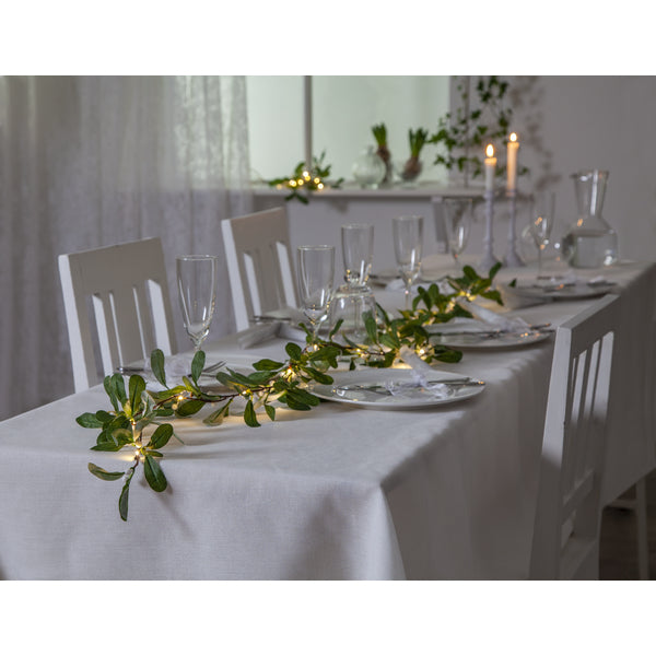 Star Trading Girlande Mistel – 1,8 m, 20 LED – Batteriebetrieb, Kunststoff & PVC, Grün