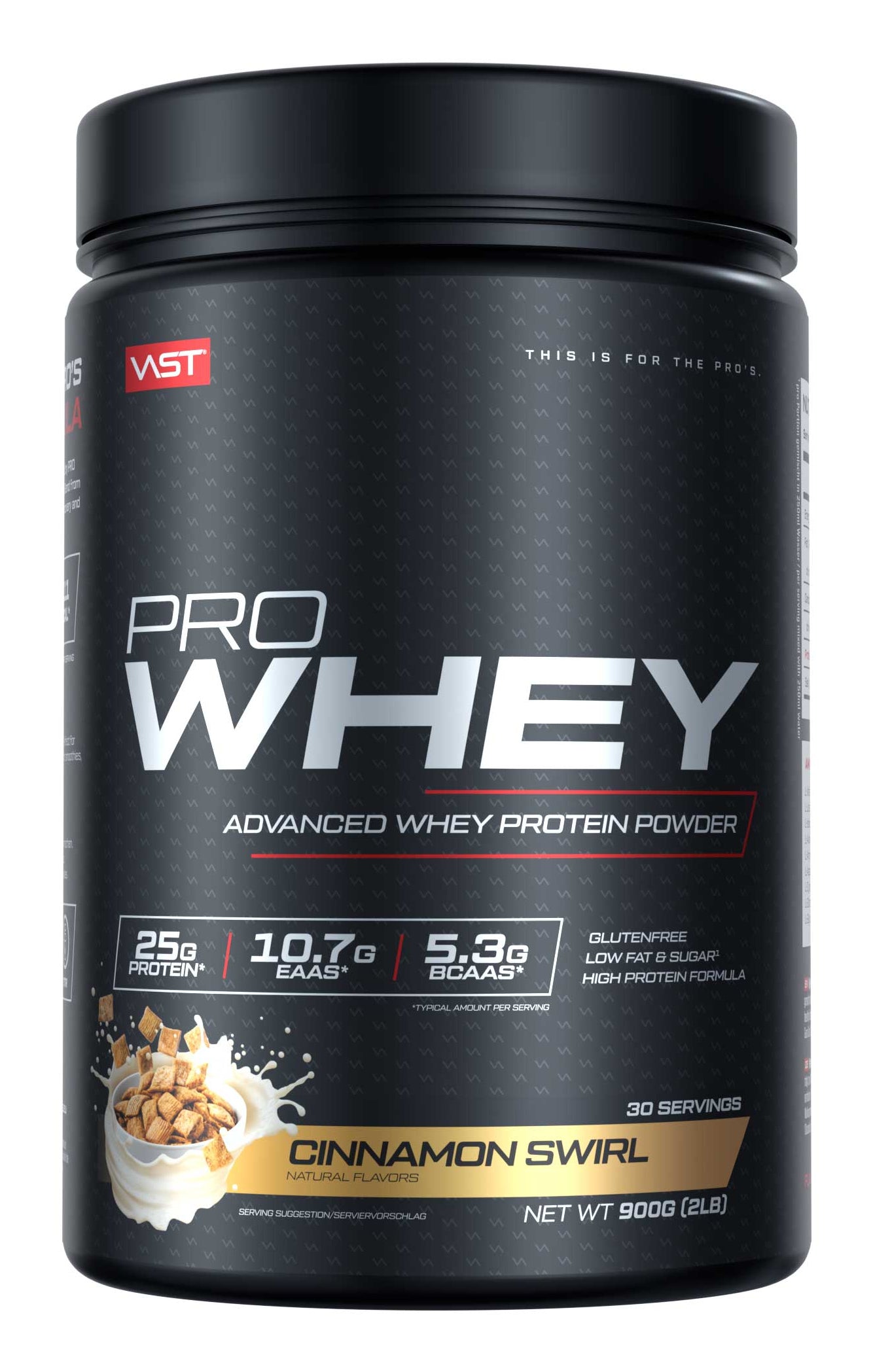 VAST Sports VAST Pro Whey Protein Zimt – glutenfrei – 900 g