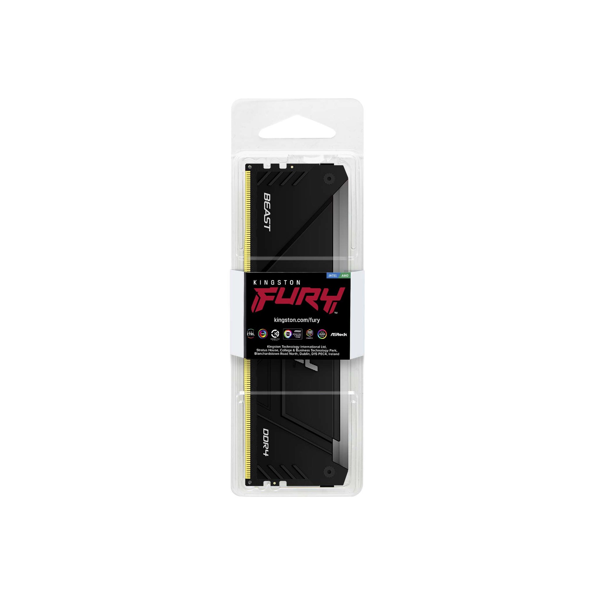 Kingston Technology Kingston Fury Beast – 16 GB RAM, DDR4-3200, CL16, 288-poliger DIMM, RGB