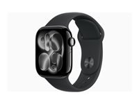 Apple Watch Series 11 42 mm GPS – Aluminium Schwarz, Sportarmband, M/L, 50 m, für iPhone