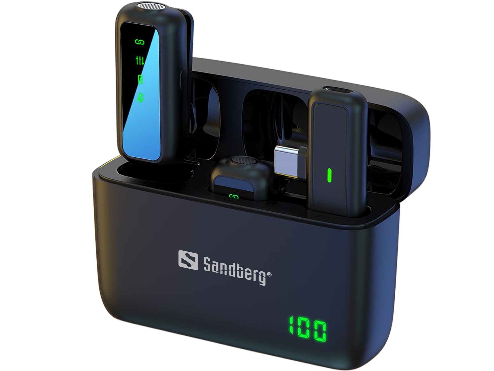 Sandberg Streamer 126-55 Streaming-/Mikrofon-Kit 2er-Set – USB-C, Kabellos