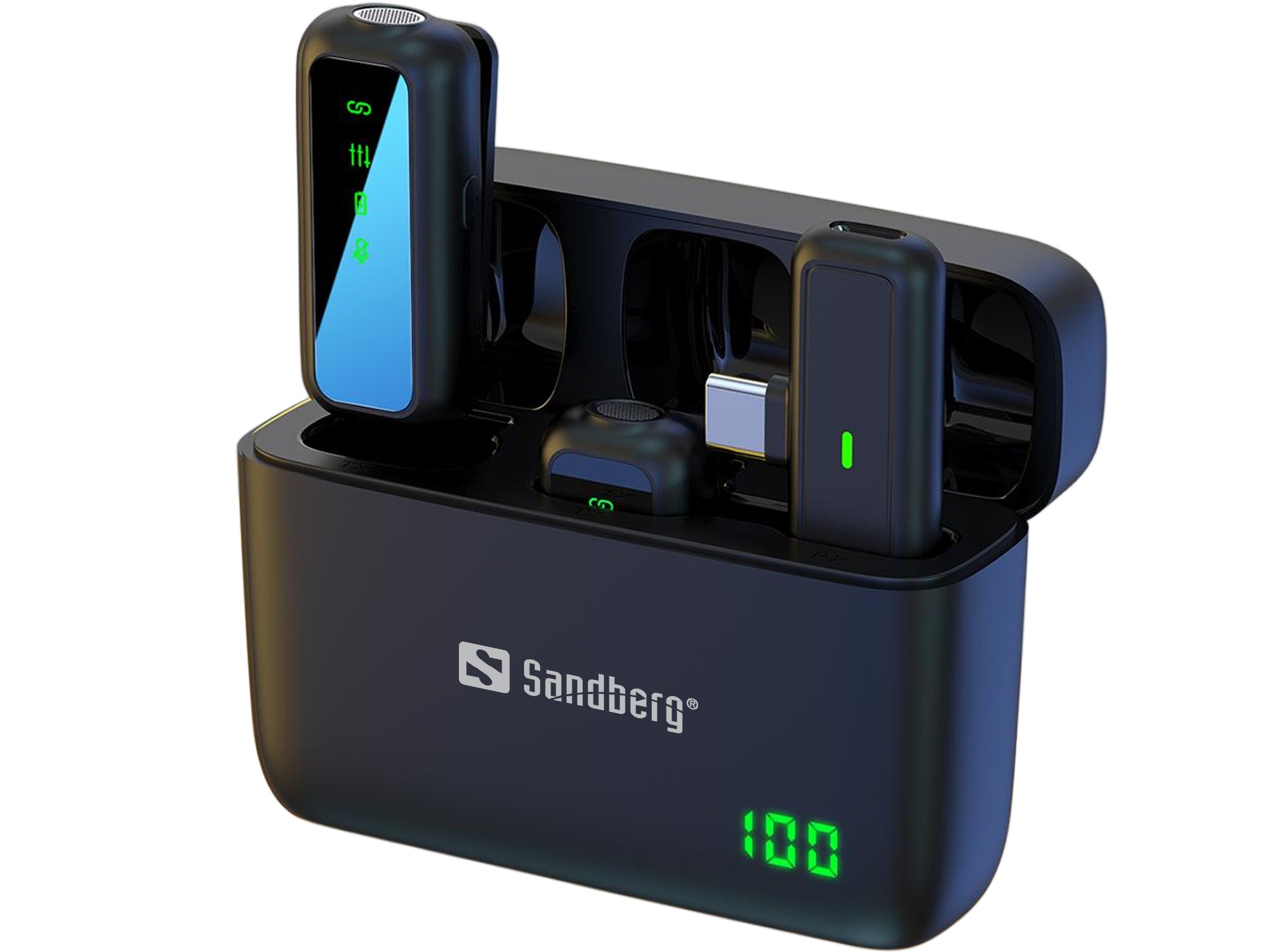 Sandberg Streamer 126-55 Streaming-/Mikrofon-Kit 2er-Set – USB-C, Kabellos