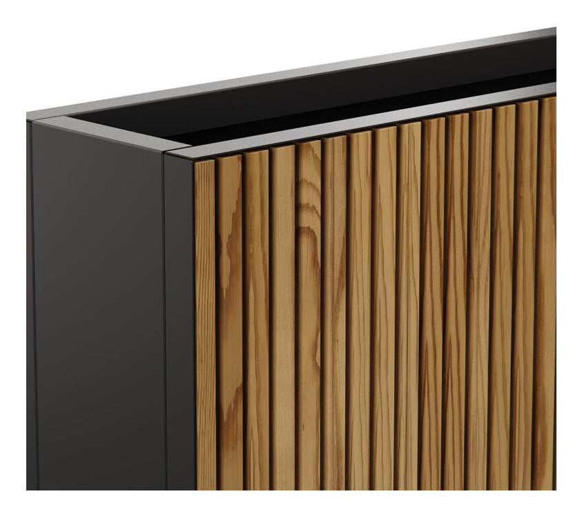 Herstera Pflanzkübel – 120 × 80 × 40 cm – Stahl (verzinkt), schwarz