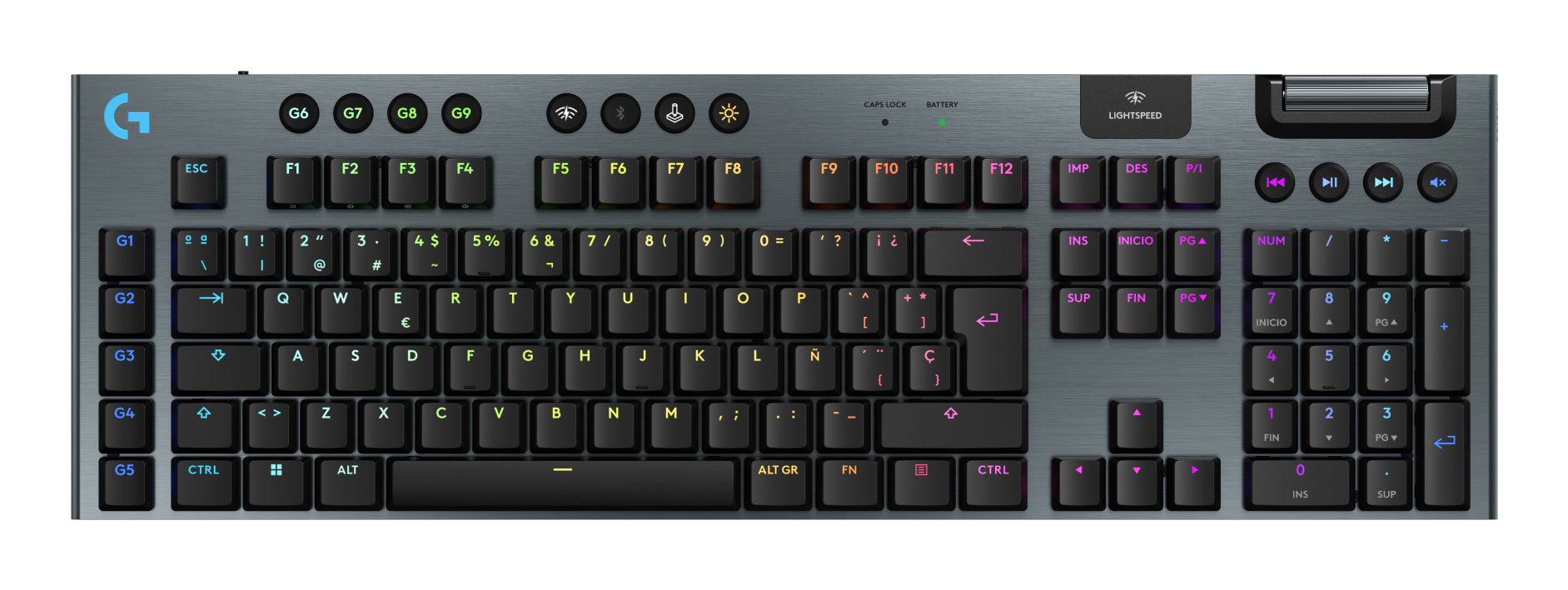 Logitech G G915 X LIGHTSPEED – Gaming-Tastatur – Mechanisch, RGB – Bluetooth & 2,4 GHz (Nano-Empfänger)