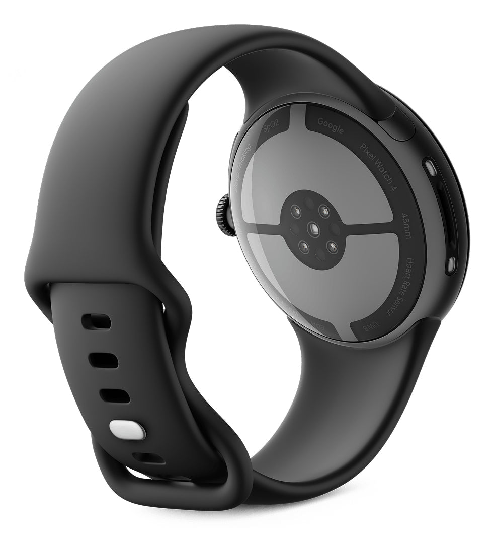 Google Pixel Watch 4 45 mm GPS – Aluminium Schwarz, Obsidian, S/L, 50 m, für Android