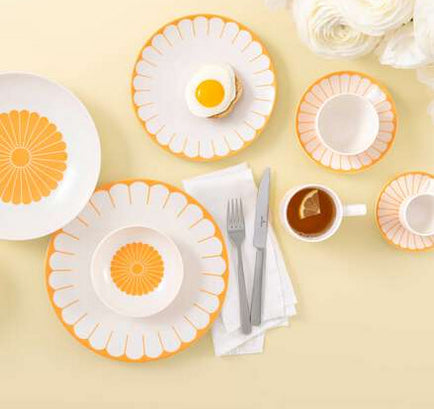 Villeroy & Boch Fleur Soleil Kaffeetasse – 0,16 l, Porzellan, Gelb, Henkel, 6 Stück