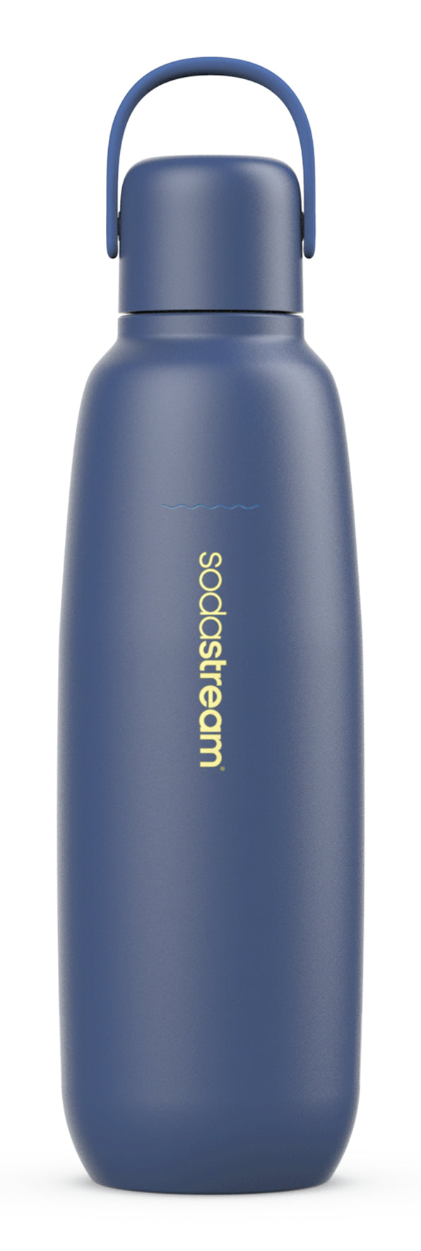 SodaStream Fizz&go COOL Isolierflasche 900 ml – doppelwandig 12 h heiss/12 h kalt, Edelstahl, blau