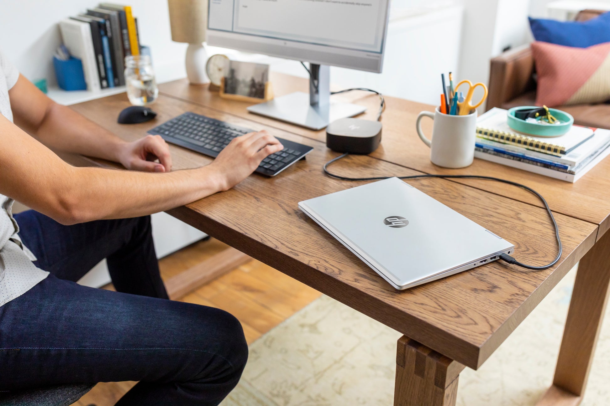 HP G5 Dockingstation – USB-C, 2× DP, 1× HDMI, 4× USB-A, 120 W PD, GbE, 3,5 mm Audio, für Windows/Mac