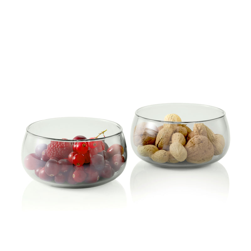 AdHoc Schale Yuna – 2er Set, 330 ml, Ø 11 cm, Borosilikatglas, spülmaschinenfest, backofentauglich