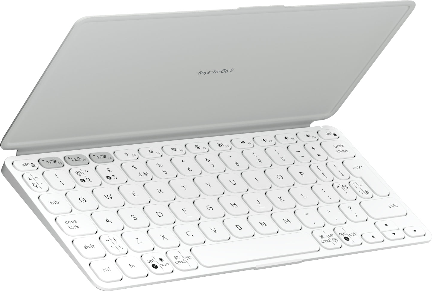 Logitech Keys-To-Go 2 – Tastatur, kabellos (Bluetooth), US-Layout (EN) – für Windows, macOS & Android u. a.