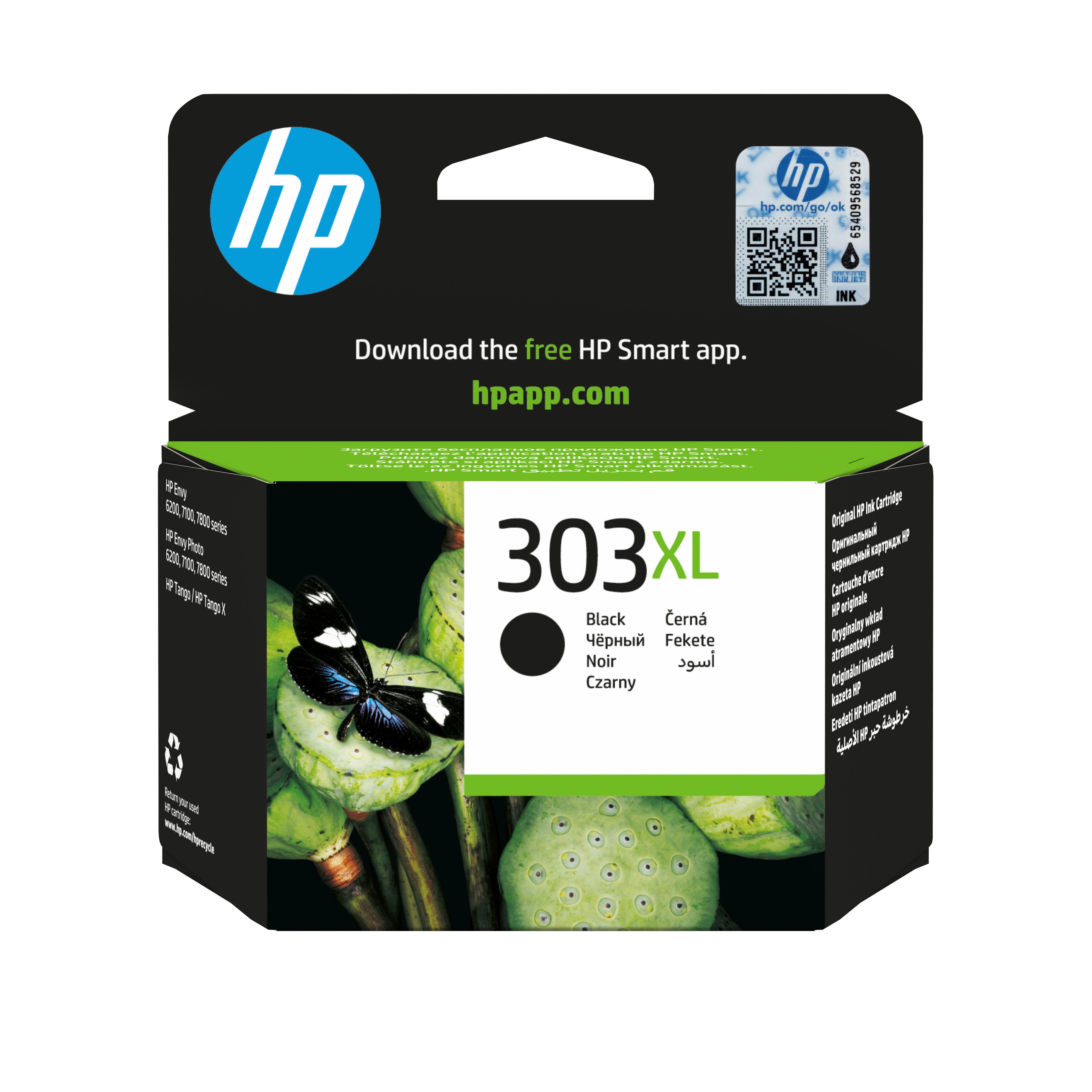 HP Tintenpatrone 303XL (T6N04AE), Schwarz, XL, 600 Seiten, Original – für Envy 6200, 7134, 7220e und andere