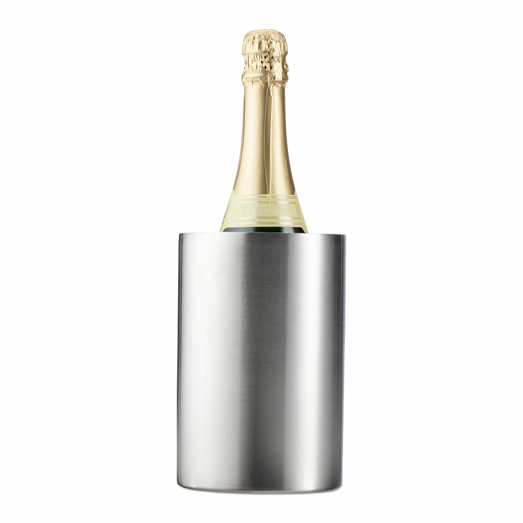 Relaxdays Weinkühler – 750 ml, 12 × 12 × 18 cm, Edelstahl, für 1 Flasche