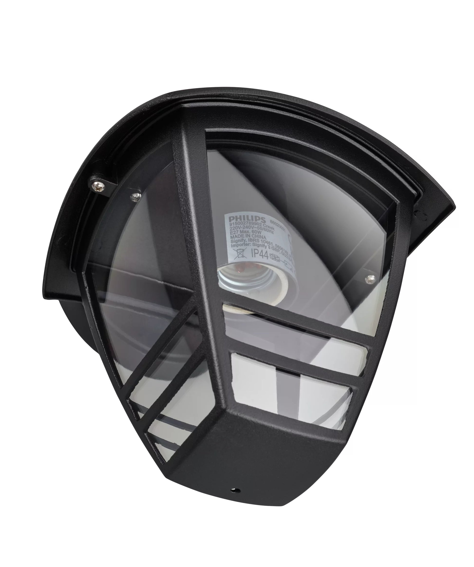 Philips by Signify Philips Aussenwandleuchte – 30 × 30,3 cm – 60 W – IP44 – Netzbetrieb, dimmbar – Schwarz – Aluminium