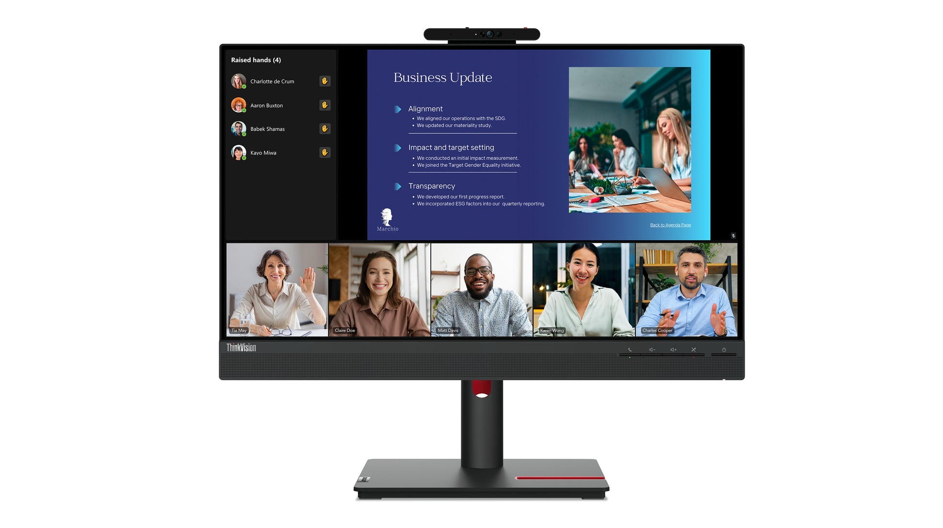 Lenovo Thinkvision T24V-30 – Monitor, 23,8", VESA 100 × 100, Raven Black