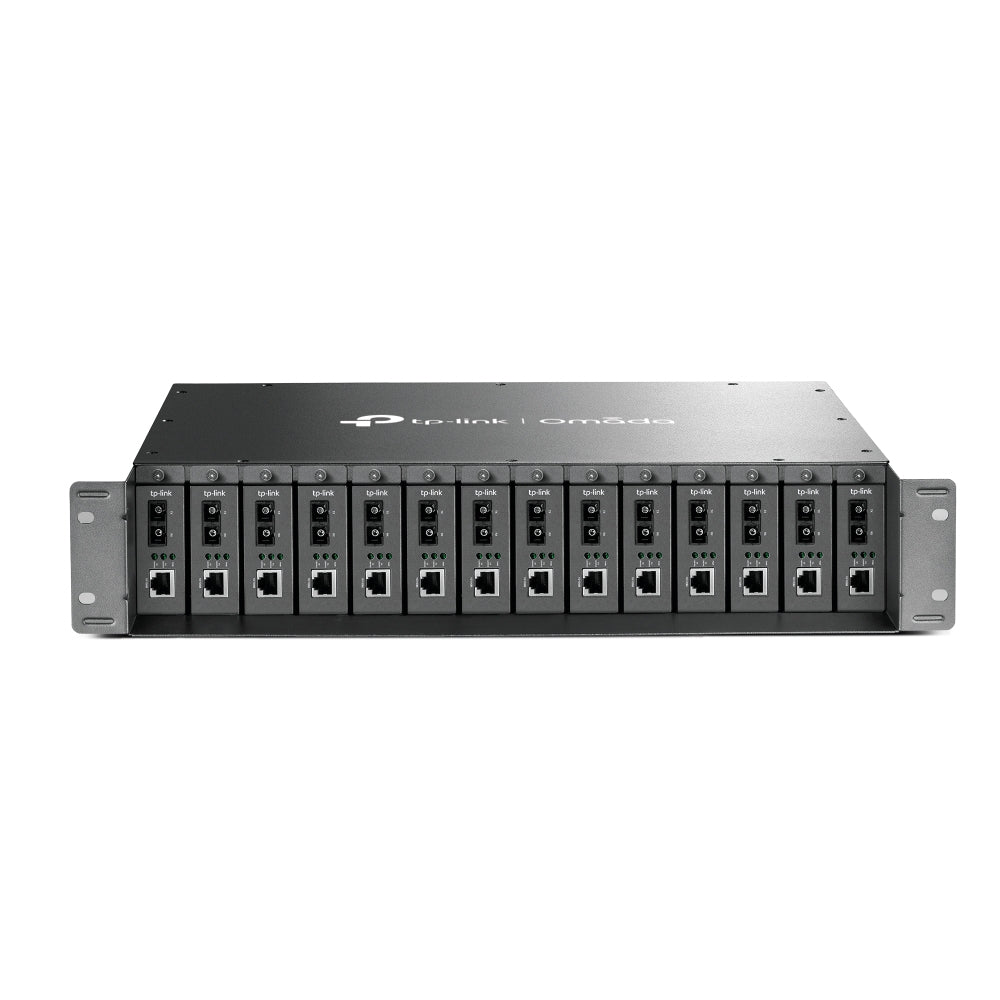 TP-Link TL-MC1400 Rackmount-Chassis 14-Slot – 2U, redundant, Hot-Swap – für TP-Link Medienkonverter