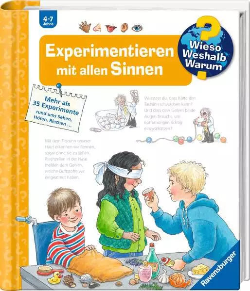 Ravensburger Buch – WWW: Experimentieren mit allen Sinnen, Spiralbindung, 16 Seiten, Deutsch, ab 4 Jahren