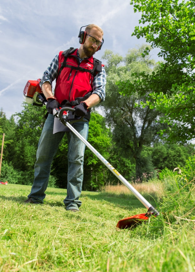 AL-KO Benzin Motorsense 140 L – Rasentrimmer 41 cm, U-Griff, Klinge & Nylonschnur, Rot