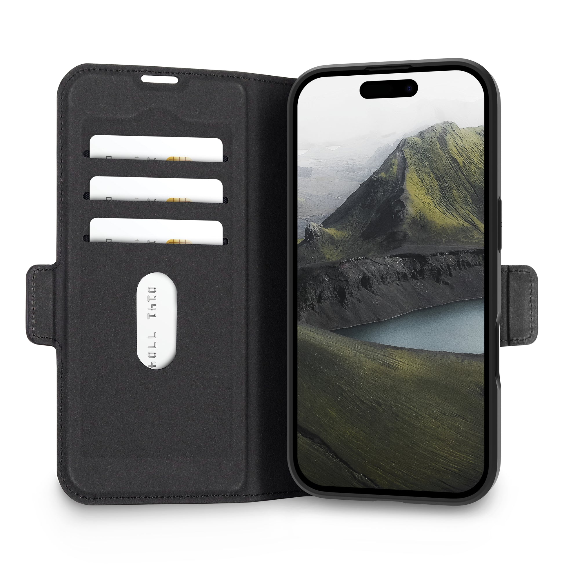 dbramante1928 Oslo Pro Wallethülle – für Apple iPhone 17, MagSafe, 3 Kartenfächer, PU, schwarz
