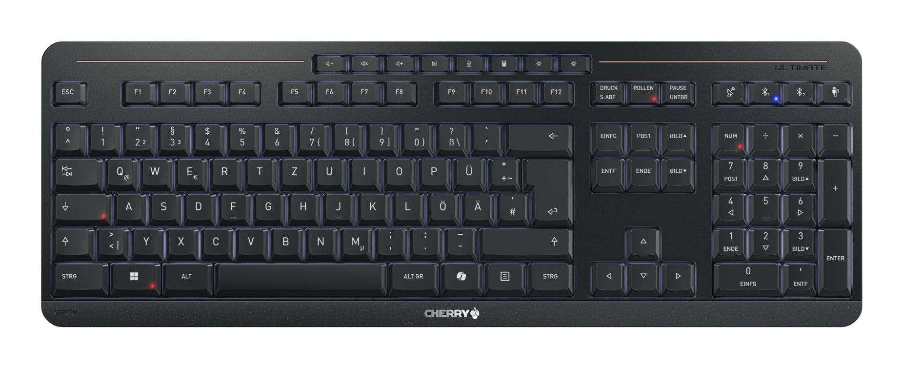 CHERRY Stream Desktop Ultimate WL AES – Tastatur, für mehrere Windows-Versionen, schwarz