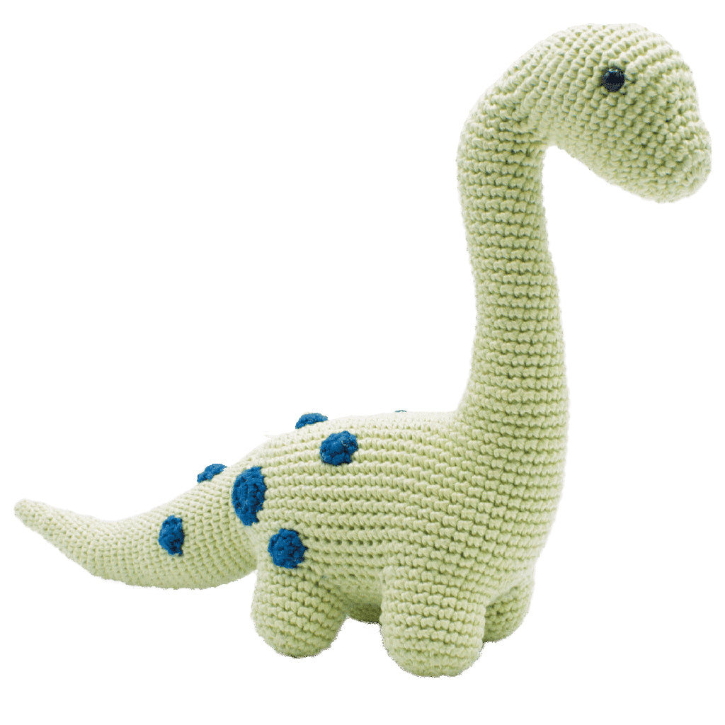 Hardicraft HC-40SM08 Häkelset Dino Brontosaurus – ca. 20 cm×27 cm, Blau, Hellgrün, 100% Baumwolle, Nadel 2,5 mm