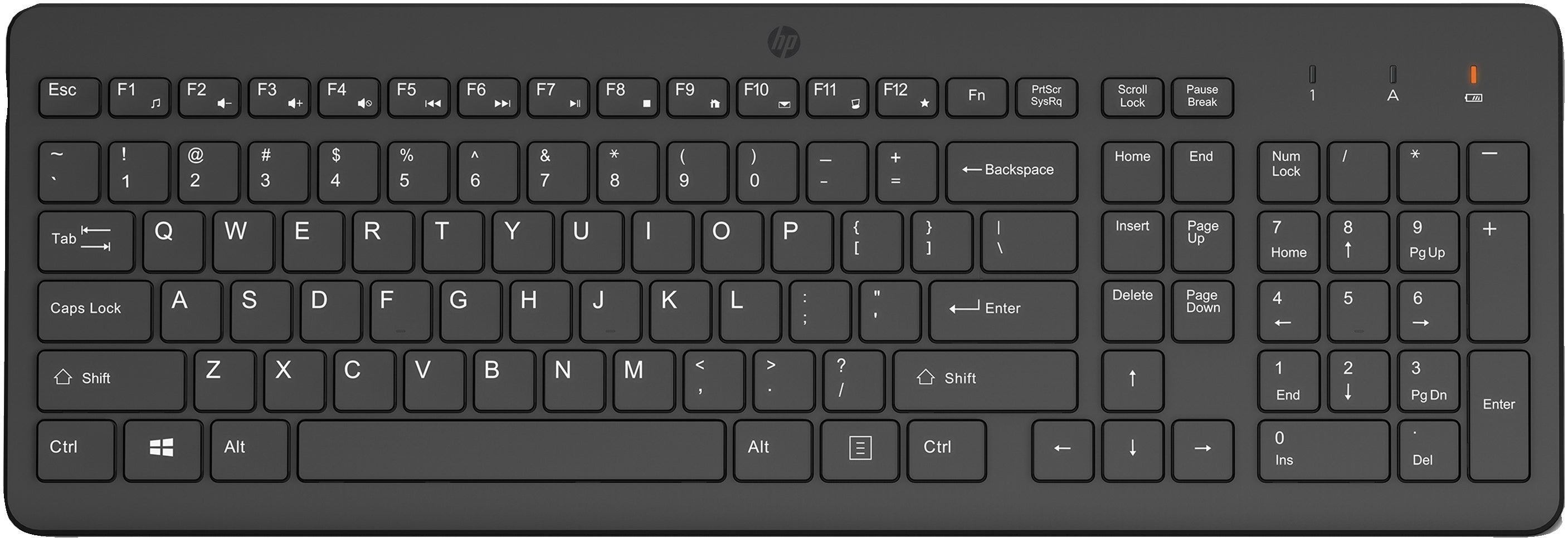 HP 225 Wireless – Tastatur – 2,4 GHz – Schwarz