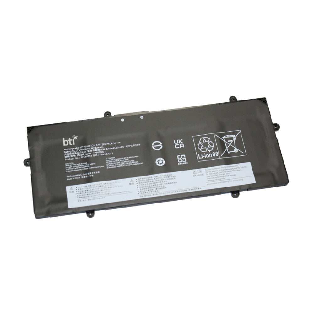 BTI Notebook-Akku – für Fujitsu LifeBook 7411 – 65 Wh, 15,12 V (4 Zellen) – Schwarz