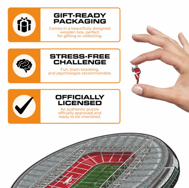 Iconic Puzzles Puzzle Emirates Stadium (Arsenal FC) – 270 Teile – 42 × 30 cm – ab 14 Jahren – Holz – mehrfarbig