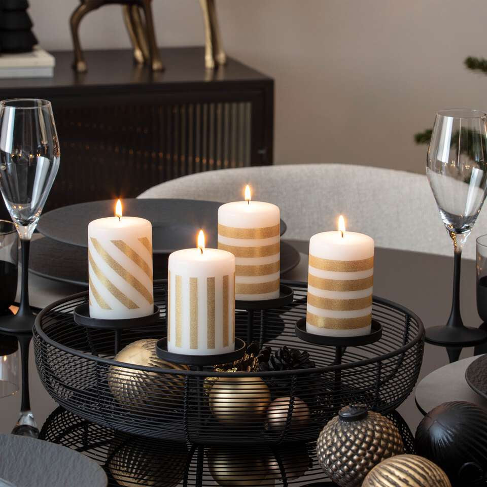 Villeroy & Boch Adventskranz – für 4 Kerzen – Ø 36 × 10 cm – Metall, schwarz