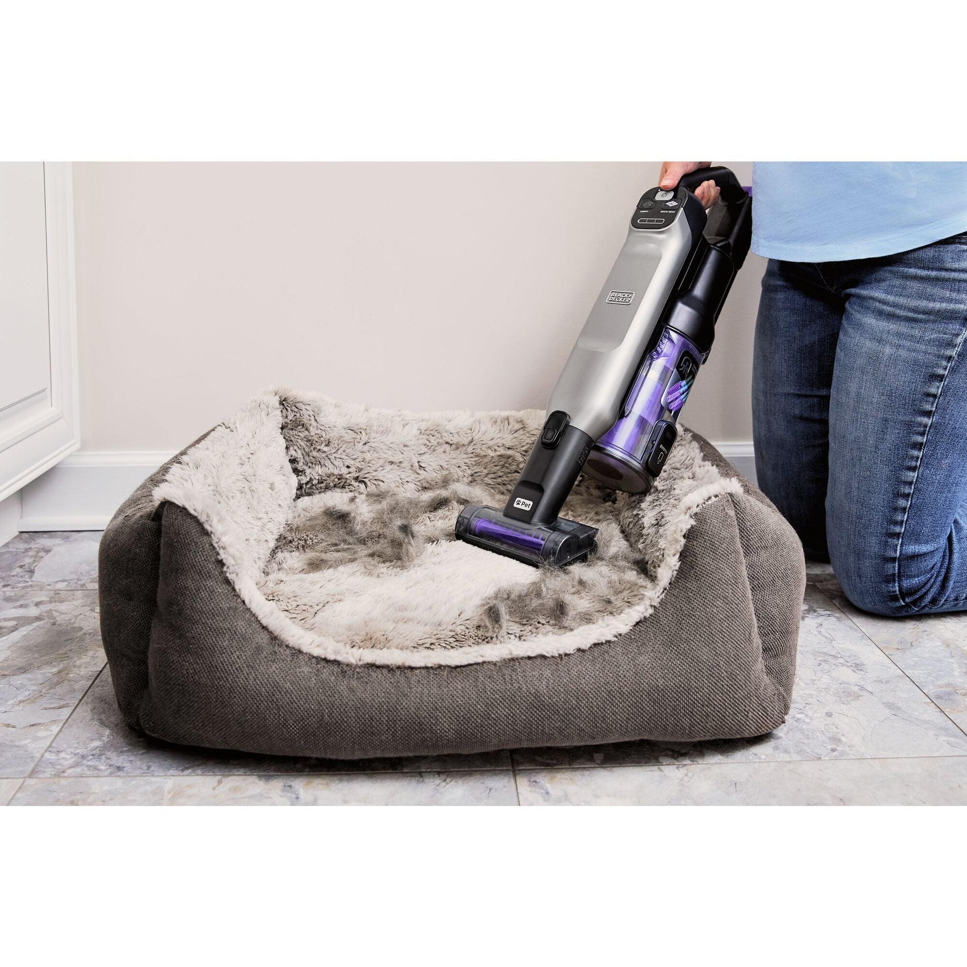 Black & Decker BLACK+DECKER Stielsauger BHFEA640WG – 4000 mAh, 0,8 l, Akkubetrieb, 2 Stufen