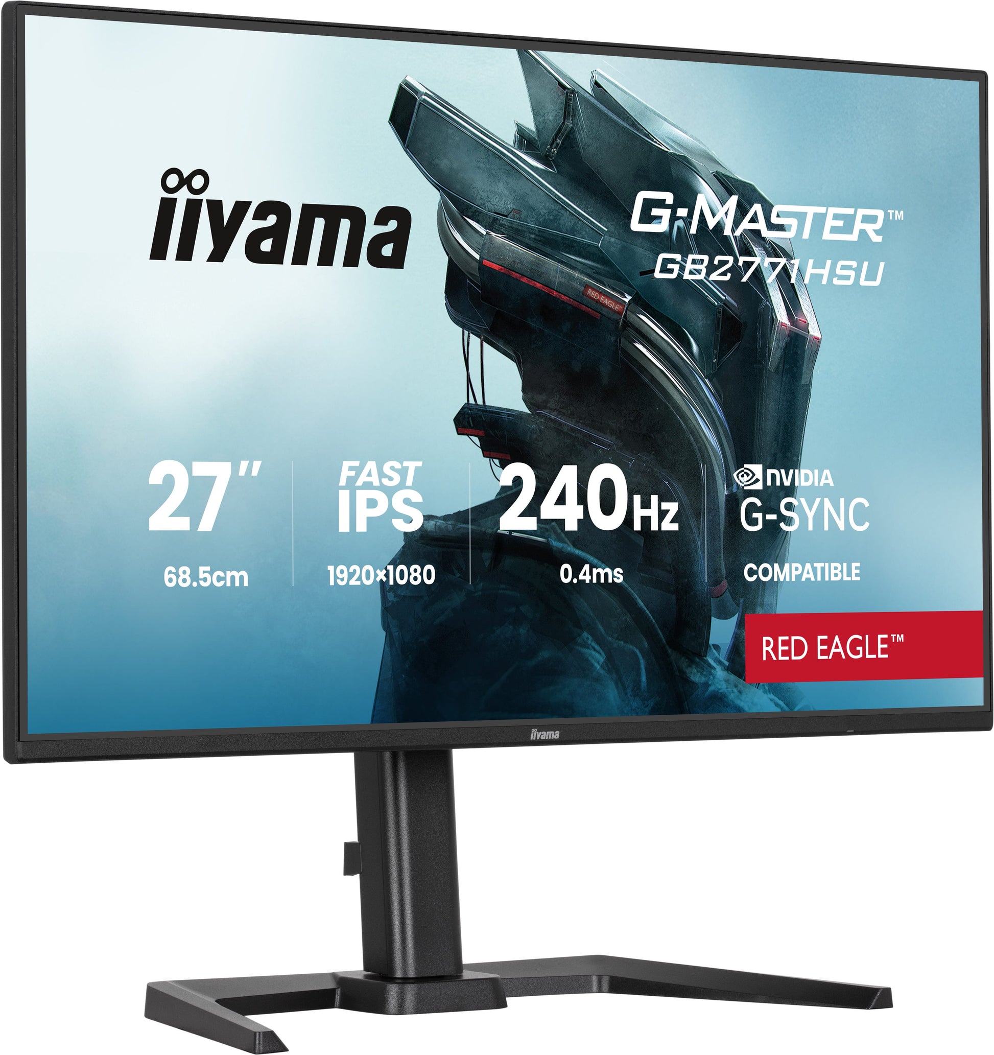 iiyama GB2771HSU-B1 – Monitor, 27", IPS, 240 Hz, Adaptive Sync, G-SYNC