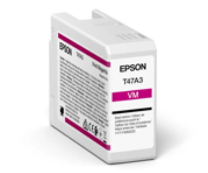 Epson UltraChrome Pro10 Magenta Tintenpatrone (Original) – 50 ml – für SureColor P906/SC-P900 – T47A3