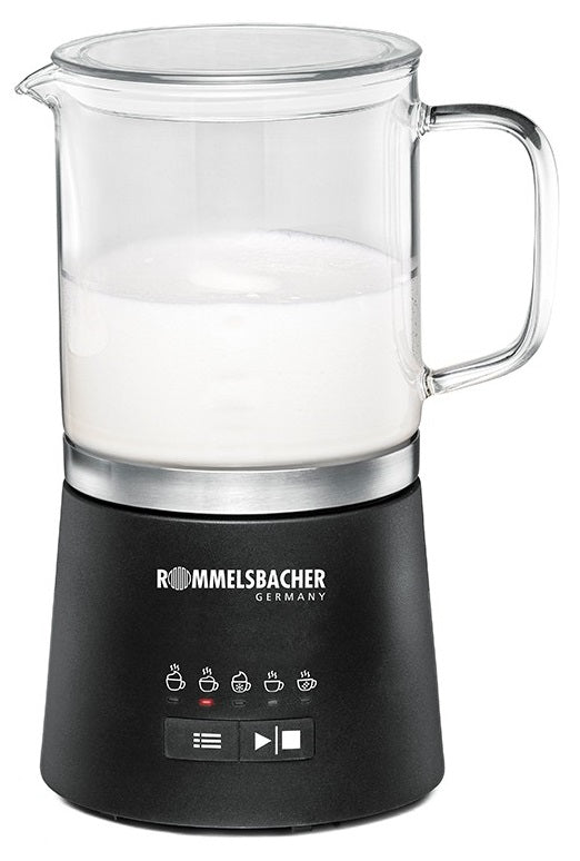 Rommelsbacher Milchaufschäumer MS 625 – 500 ml, 600 W, Heiss & Kalt – Schwarz/Edelstahl