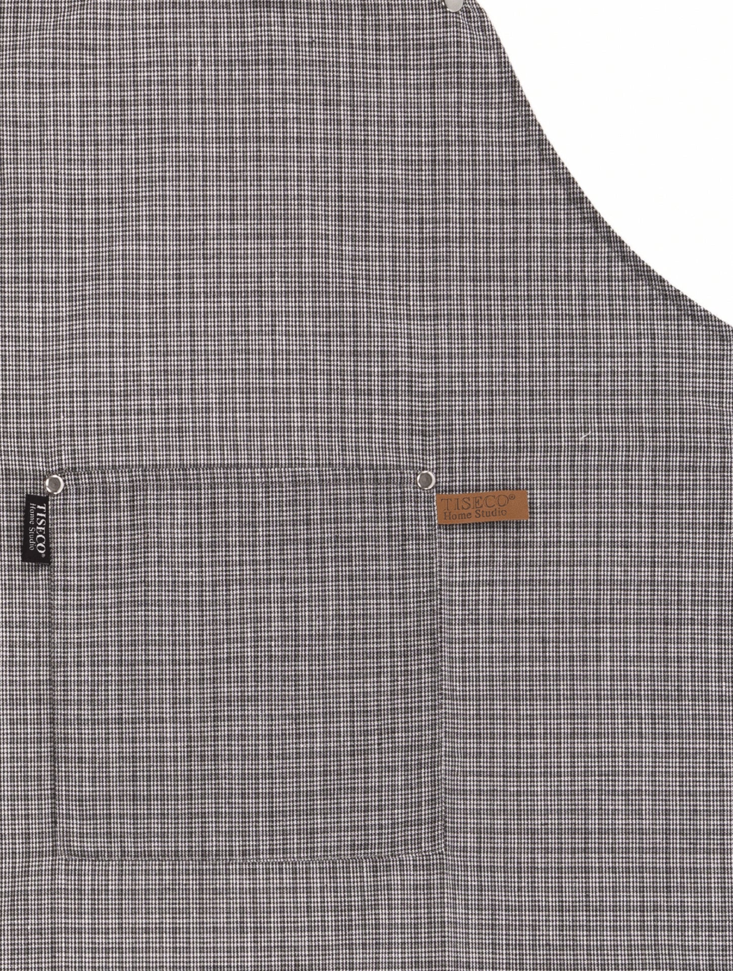 Tiseco Kochschürze Sherlock Checker – Baumwolle, Polyester, 68×85 cm, Grau, 1 Stück