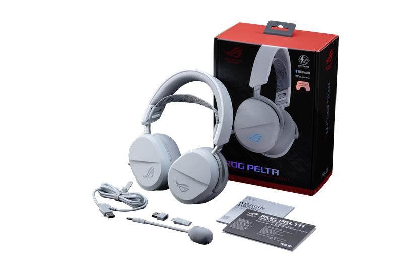 ASUS ROG Pelta – Wireless Gaming-Headset – Bluetooth, USB-C – Weiss