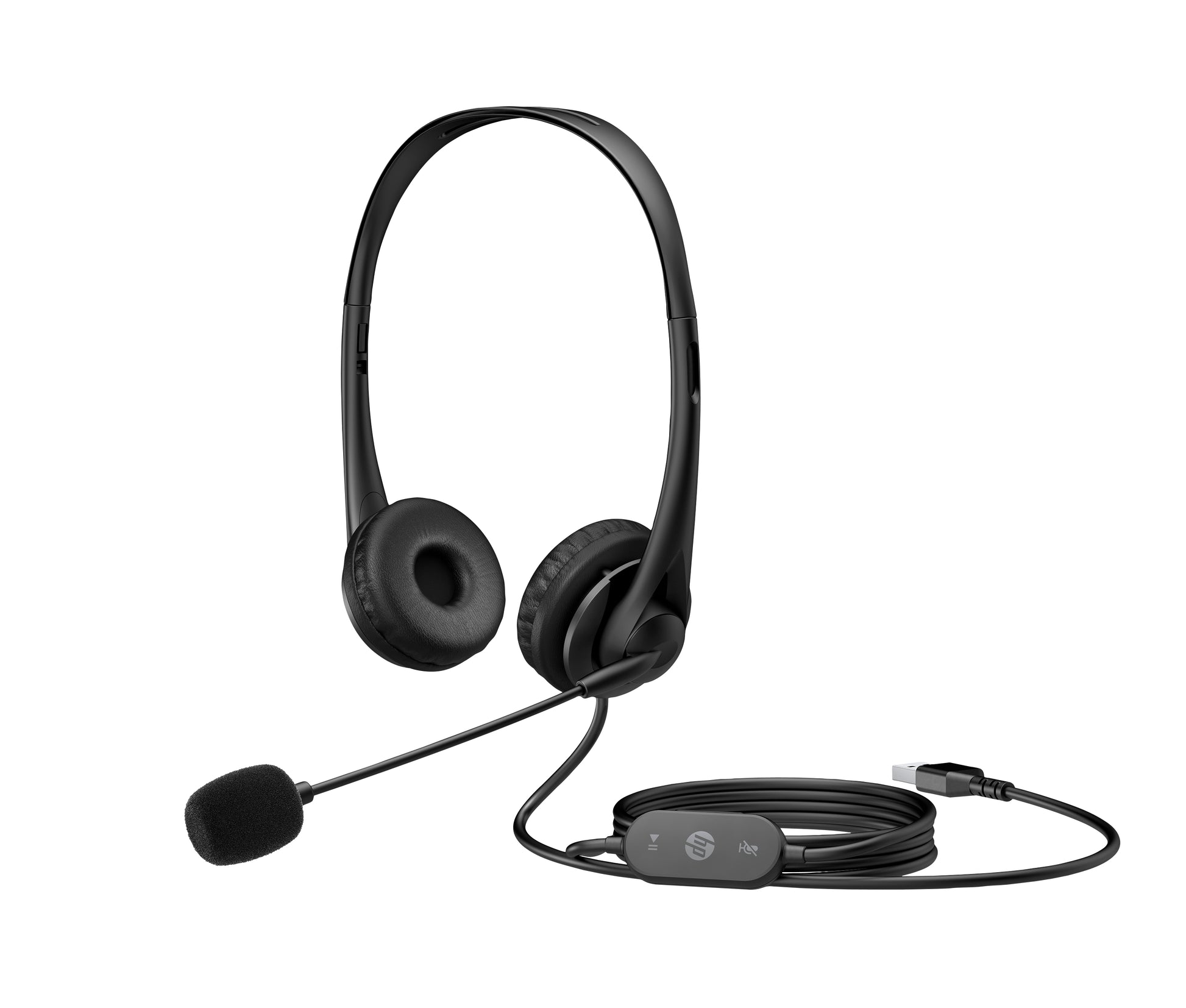 HP USB G2 Office-Headset – On-Ear, Stereo, Kabelgebunden, Schwarz