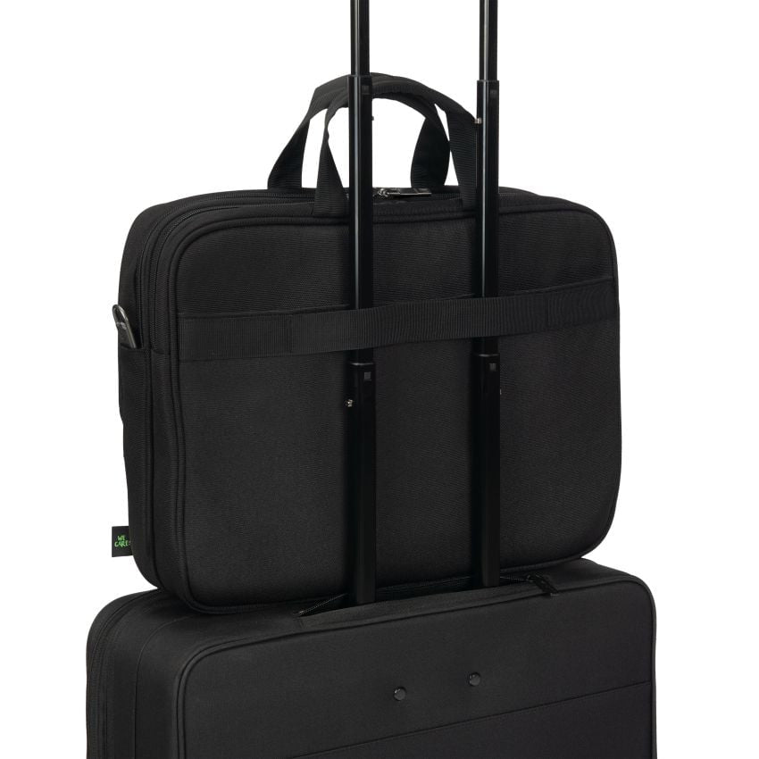 DICOTA Top Traveller FIVE Notebook-Tasche für Notebooks bis 16" – abschliessbar, Trolley-Band – schwarz