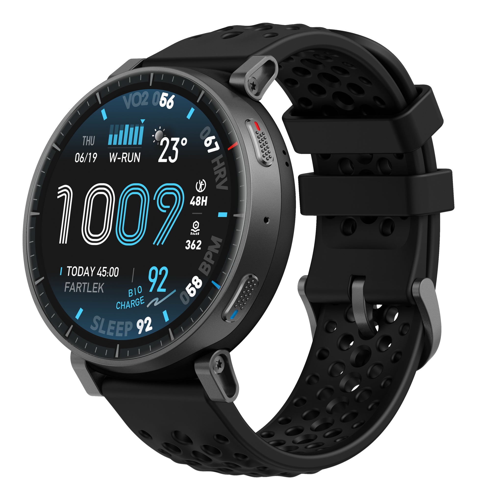 Amazfit Active Max 49 mm GPS – Aluminium Schwarz, Sportband, 50 m, für Android, iOS