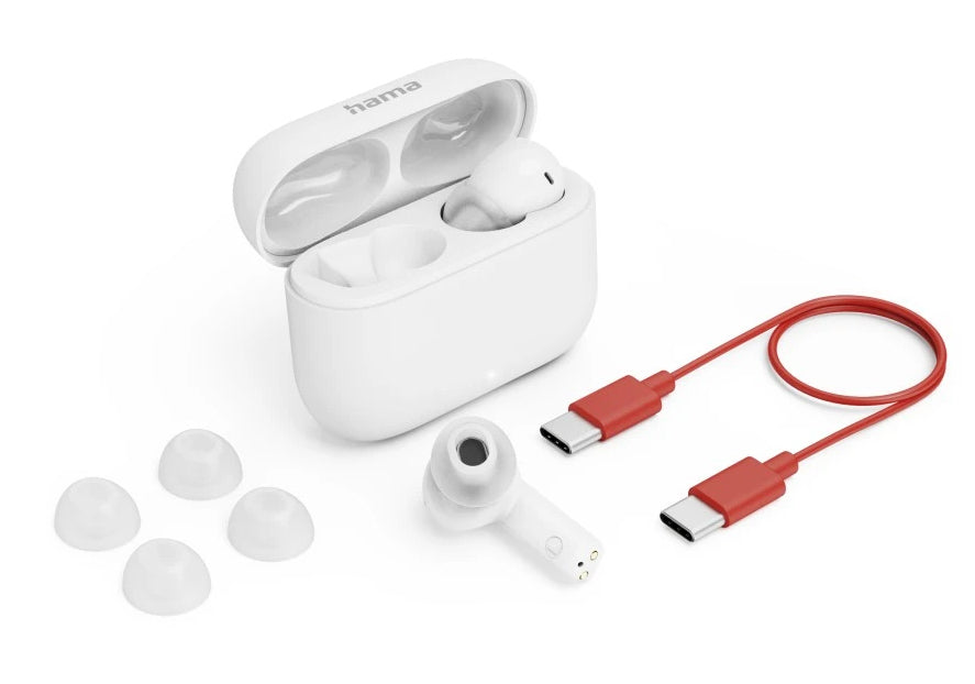 Hama Passion Clear II TWS In-Ear – ANC, mit Ladecase, Weiss, BT 5.3