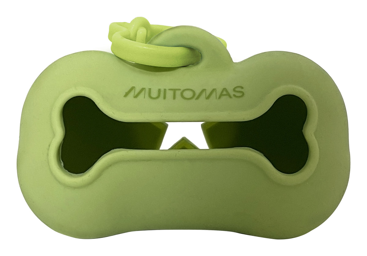 Muitomas Beutelhalter für Hunde – Silikon, Grün, 90 × 50 × 45 mm