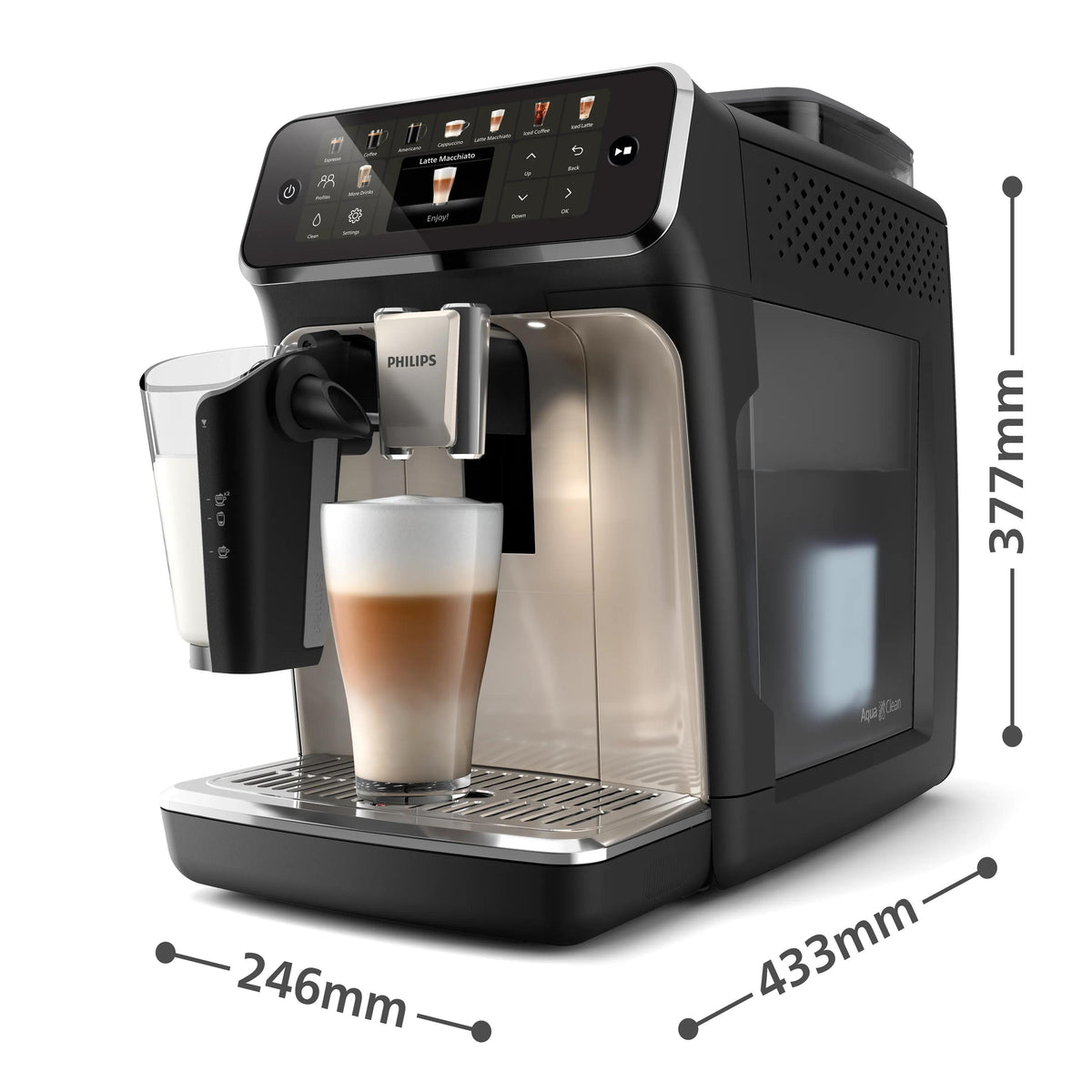 Philips Serie 5500 EP5547/90 Kaffeevollautomat – 1,8 l, 275 g Bohnenbehälter, 15 bar, Milchtank 0,26 l