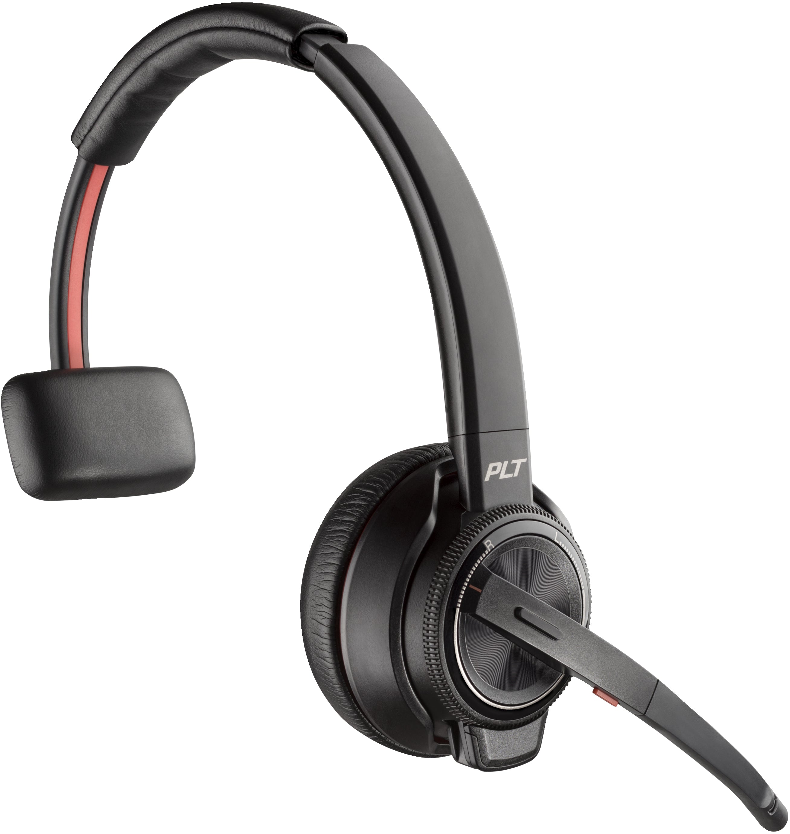 Poly S8210UC – Mono-Headset – DECT – Boom-Mikrofon, Mikrofon-Rauschunterdrückung – Schwarz – bis 13 h