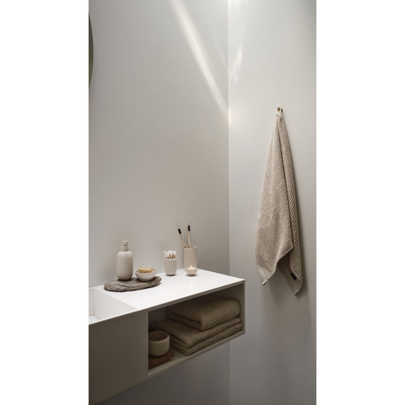 Zone Denmark Zahnbürstenhalter Sensu – 7,4×7,4×9,5 cm, Steingut, Sand