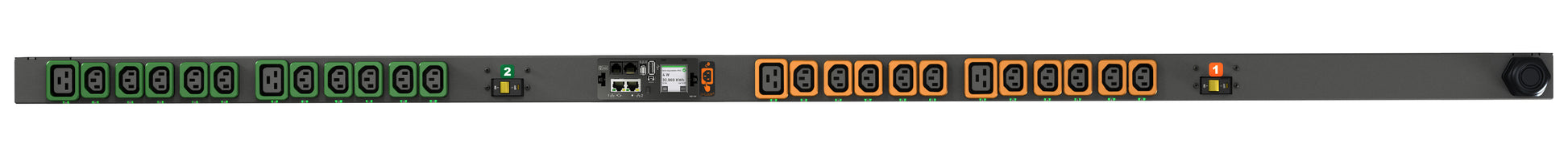 Vertiv Geist Rack-PDU, geschaltet, 0U, einphasig 7,3 kW, (20×C13 + 4×C19), Eingang IEC60309, 3,05 m – schwarz