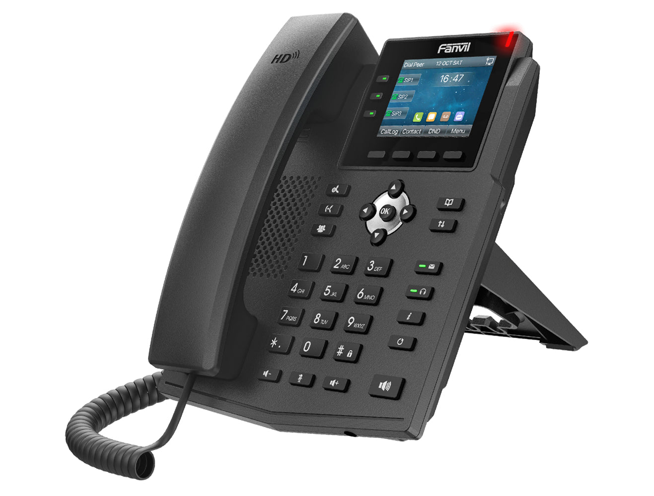 Fanvil X3U – IP-Telefon, 6 SIP-Konten, PoE, Schwarz