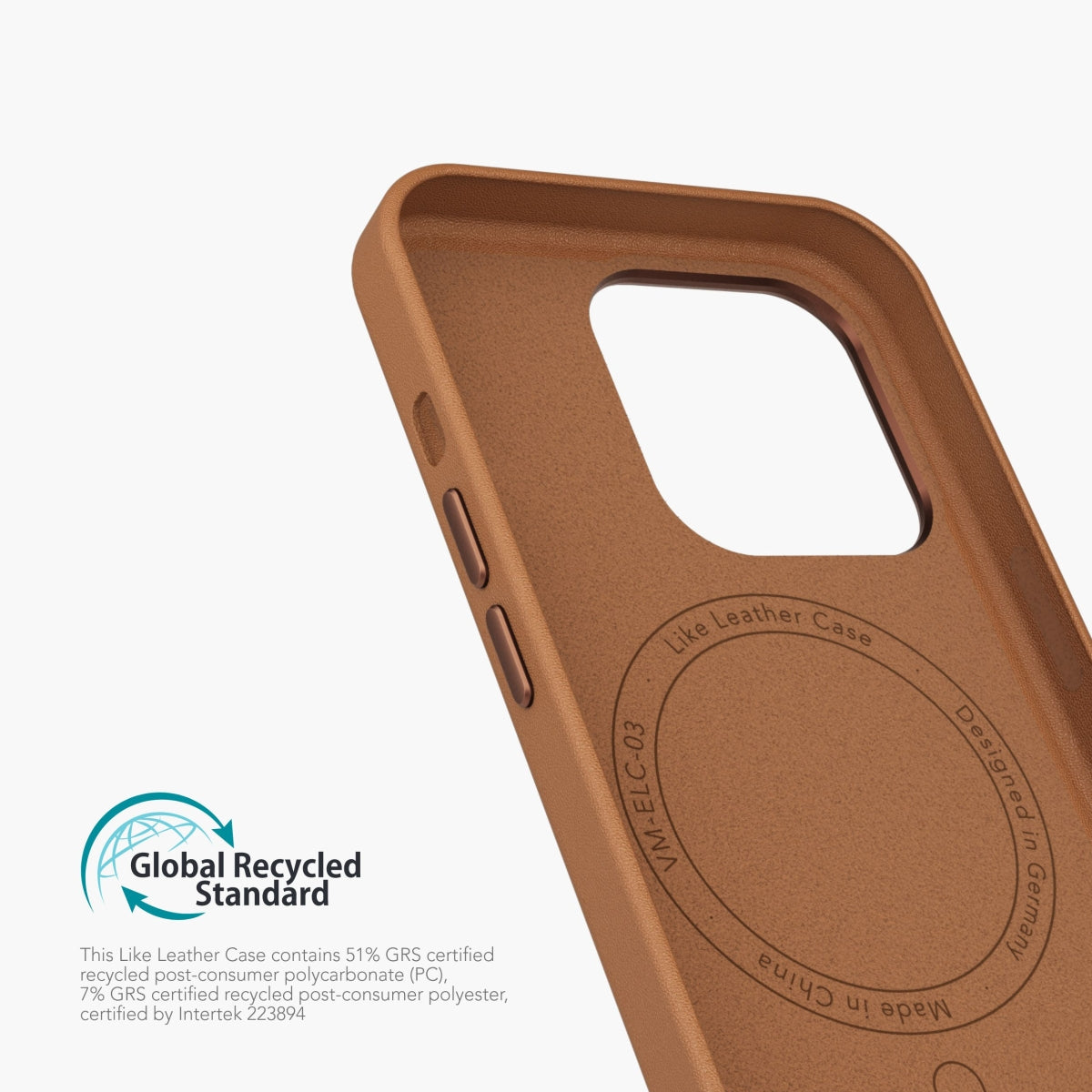 Vonmählen Backcover – für Apple iPhone 16 Pro Max, MagSafe, veganes Leder+Mikrofaser, Braun