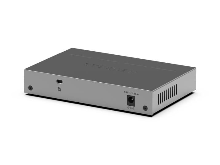 NETGEAR GS105EP – Unmanaged Switch – 5×GbE, PoE+ 63 W, Grau